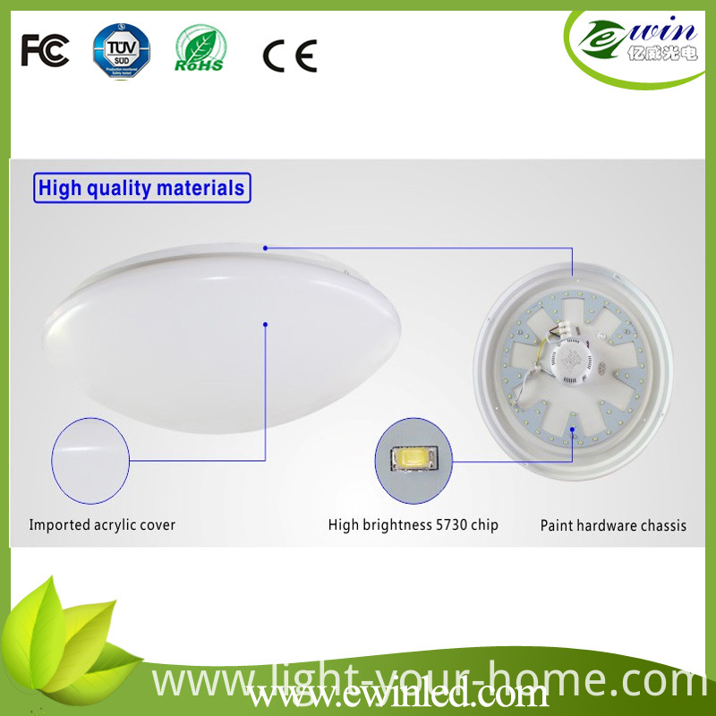 SAA Ce RoHS 12W 16W 20W/30W/50W IP54 LED Microwave Sensor Flush Mount Ceiling Lights